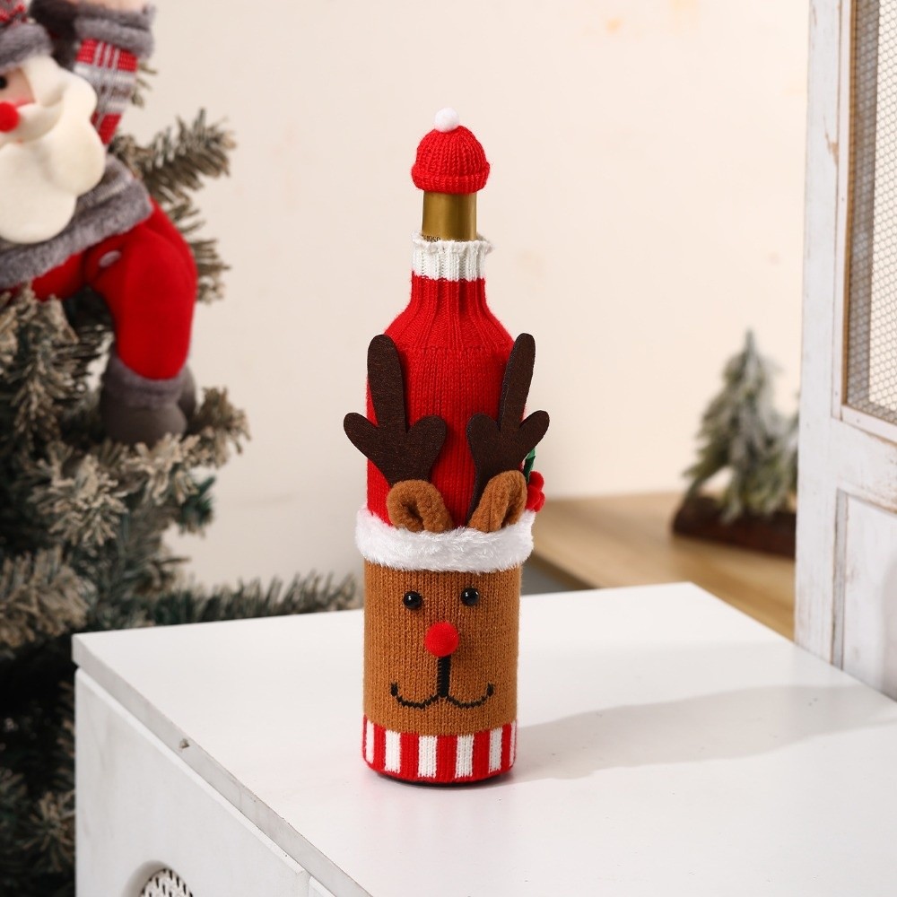 Knitted Wine Bottle Cover Elk  - đánh giá và giá Wine Beer Hat