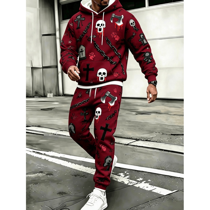 Men Wine Red Halloween Skull A - đánh giá và giá Wine & Beer Guayaquil